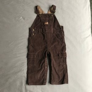 Gymboree chocolate cord overalls 18-24 mos.